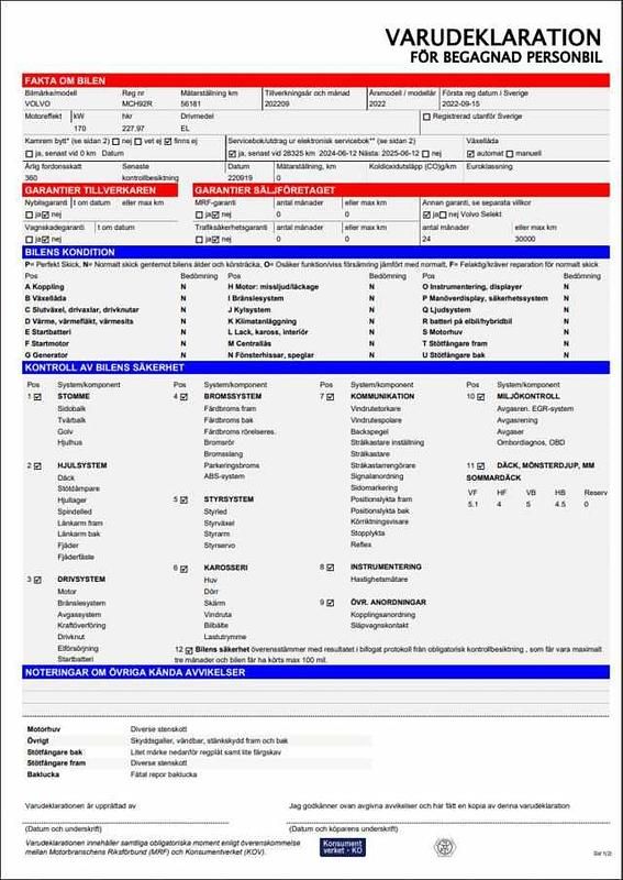 Begagnad Volvo XC40 Core 185 kW (252 HK) 2022 Grön SUV
