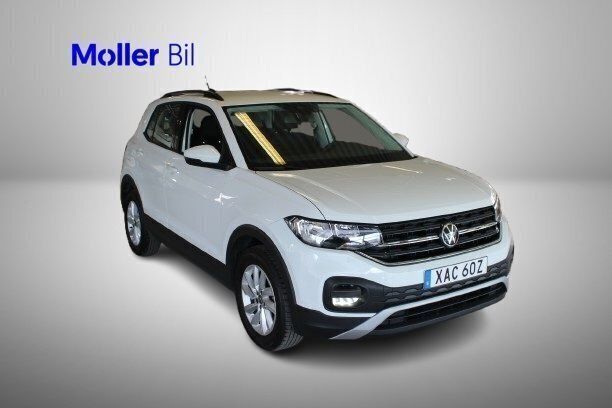 Vit (pure white) Begagnad 2022 VW T-Cross SUV | 179 000 kr (Bra pris) - Bild 1/4