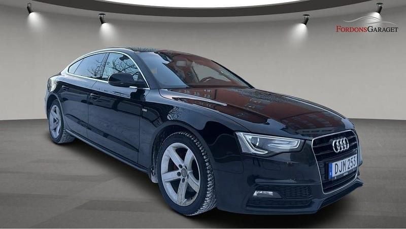 Svart Begagnad 2015 Audi A5 Sportback S-Line Halvkombi | 129 900 kr (Marknadspris) - Bild 1/4