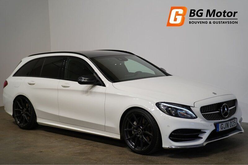 Vit Begagnad 2015 Mercedes C220 AMG line Kombi | 199 600 kr (Dyr) - Bild 1/3