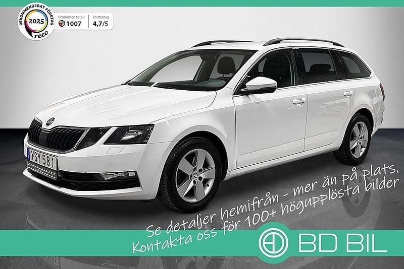 Vit Begagnad 2018 Skoda Octavia Ambition Kombi | 129 900 kr (Marknadspris) - Bild 1/3