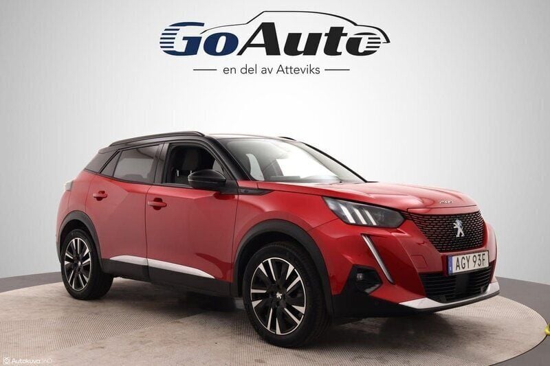 Röd Begagnad 2021 Peugeot e-2008 GT SUV | 199 500 kr (Bra pris) - Bild 1/4