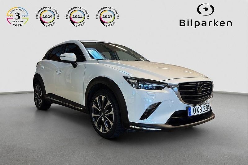 Vit Begagnad 2019 Mazda CX-3 Optimum SUV | 219 990 kr (Marknadspris) - Bild 1/4