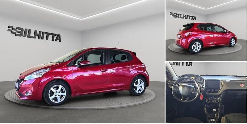 Mörkröd (röd) Begagnad 2014 Peugeot 208 Halvkombi | 71 900 kr (Bra pris) - Bild 1/4