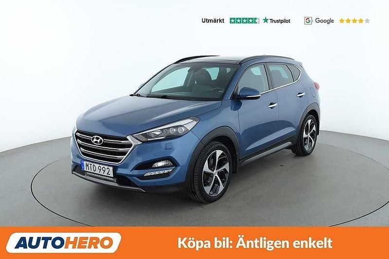 Blå Begagnad 2015 Hyundai Tucson Premium SUV | 175 000 kr (Bra pris) - Bild 1/4