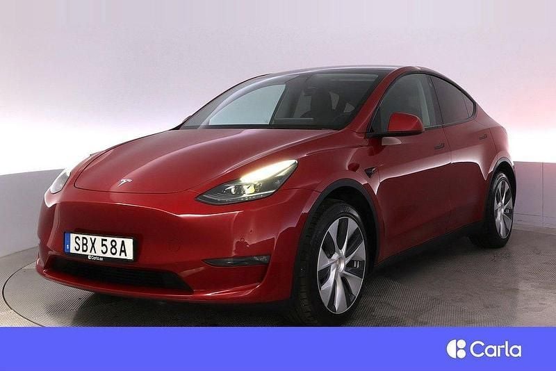 Röd Begagnad 2021 Tesla Model Y Long Range SUV | 359 900 kr (Superpris) - Bild 1/2