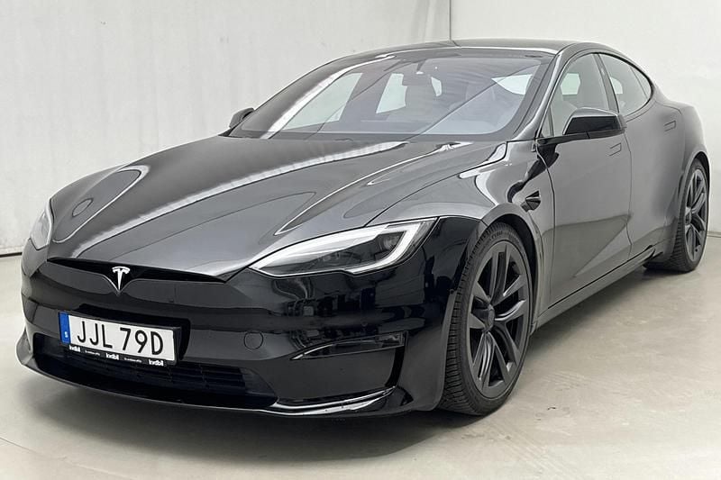 Svart Begagnad 2023 Tesla Model S Plaid Sedan | 770 000 kr (Bra pris) - Bild 1/4
