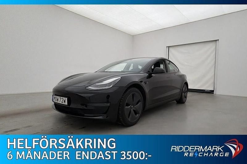 Svart Begagnad 2019 Tesla Model 3 Long Range AWD Sedan | 209 800 kr (Marknadspris) - Bild 1/3