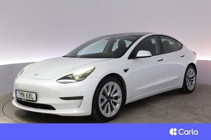 Vit Begagnad 2021 Tesla Model 3 Long Range AWD Sedan | 357 900 kr (Marknadspris) - Bild 1/3