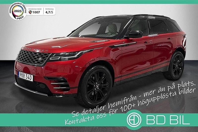Röd Begagnad 2019 Land Rover Range Rover Velar R-Dynamic SUV | 349 800 kr (Marknadspris) - Bild 1/3