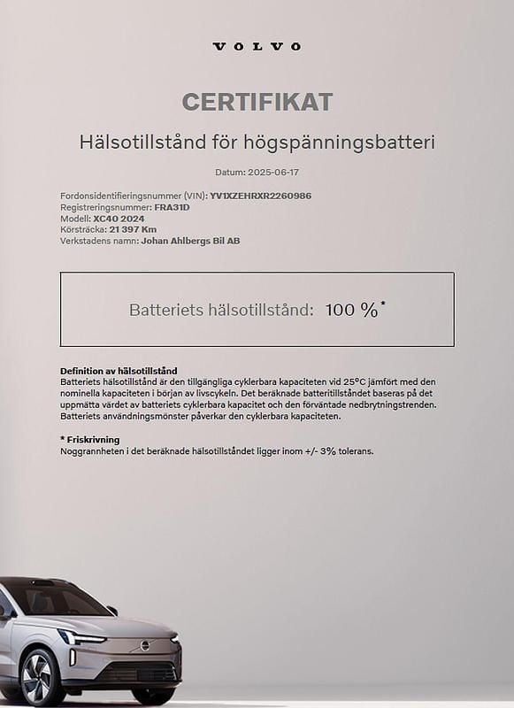 Blå Begagnad 2023 Volvo XC40 Ultimate SUV | 479 500 kr - Bild 1/1