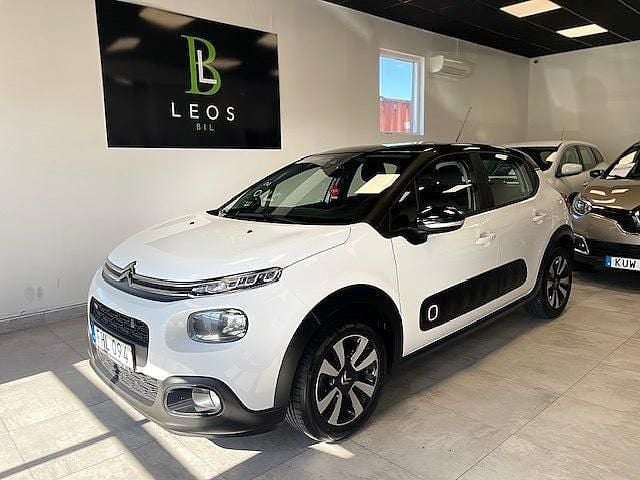 Vit Begagnad 2017 Citroën C3 PureTech Halvkombi | 79 900 kr (Bra pris) - Bild 1/4