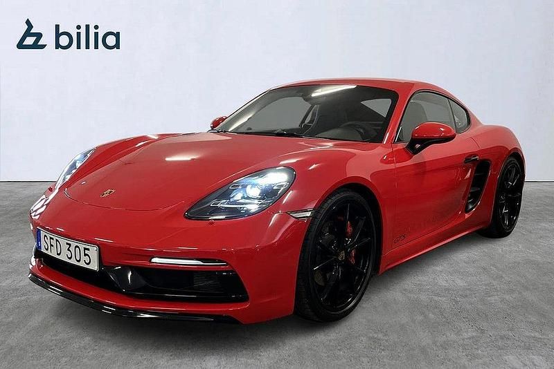 Röd Begagnad 2018 Porsche 718 Cayman GTS Sport Sportkupé | 839 900 kr - Bild 1/4