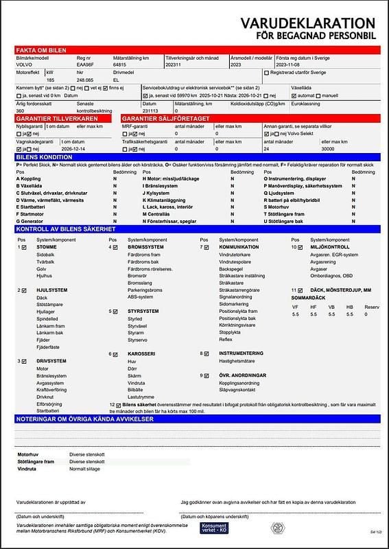 Begagnad Volvo XC40 Single Motor Extended Range 188 kW (256 HK) 2023 Grön SUV