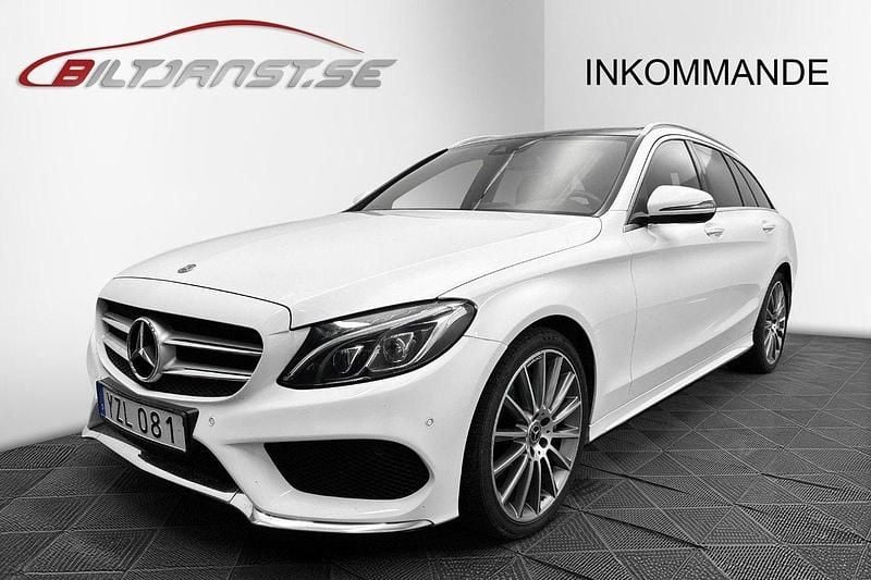 Vit Begagnad 2017 Mercedes C220 AMG Kombi | 279 900 kr (Dyr) - Bild 1/4