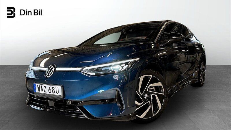 Blå Begagnad 2023 VW ID.7 Pro Sedan | 559 900 kr (Lite dyr) - Bild 1/4
