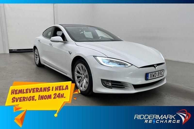 Vit Begagnad 2019 Tesla Model S Long Range AWD Halvkombi | 349 700 kr (Marknadspris) - Bild 1/4