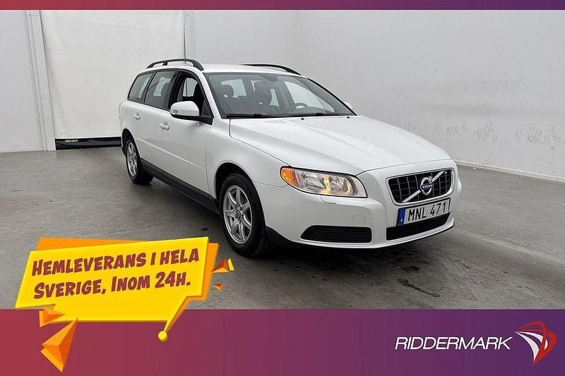 Vit Begagnad 2010 Volvo V70 Kinetic Kombi | 99 800 kr (Marknadspris) - Bild 1/3
