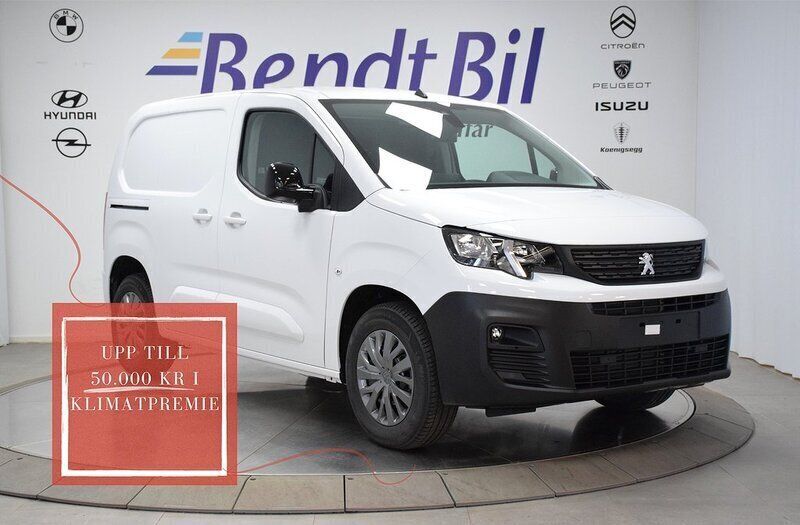 Vit Ny 2024 Peugeot E-Partner Minibuss | 433 000 kr (Marknadspris) - Bild 1/3