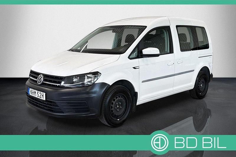 Vit Begagnad 2019 VW Caddy Life Minibuss | 189 900 kr - Bild 1/3