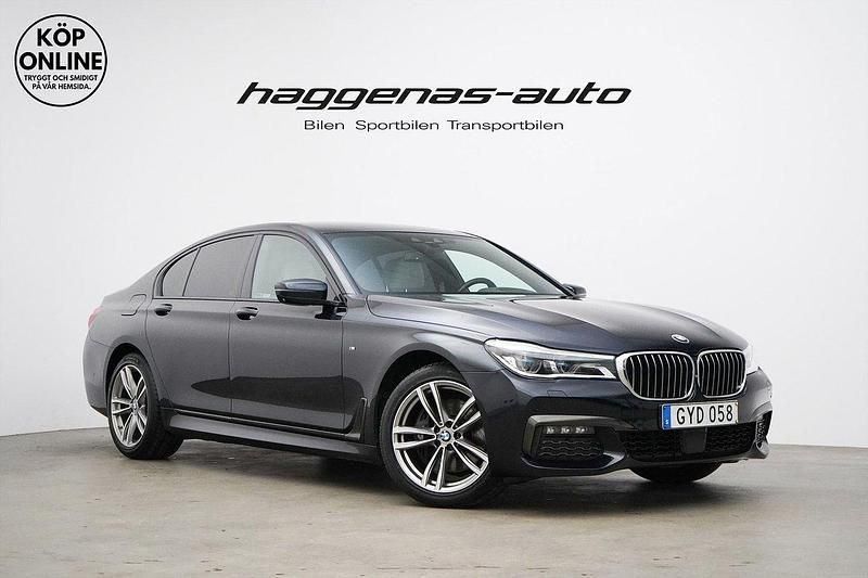 Svart Begagnad 2016 BMW 740 Executive Sedan | 369 000 kr - Bild 1/4