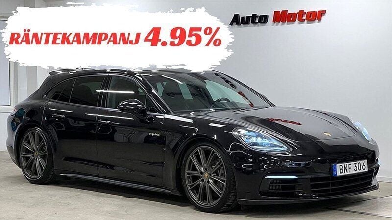 Svart Begagnad 2018 Porsche Panamera 4 Sport Turismo Sedan | 679 900 kr (Lite dyr) - Bild 1/3
