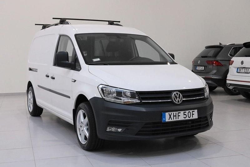 Vit Begagnad 2020 VW Caddy Maxi Minibuss | 209 900 kr (Bra pris) - Bild 1/4
