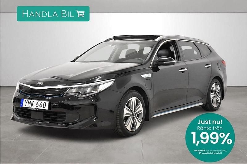 Svart Begagnad 2017 Kia Optima Hybrid 2 Sedan | 189 900 kr (Marknadspris) - Bild 1/3