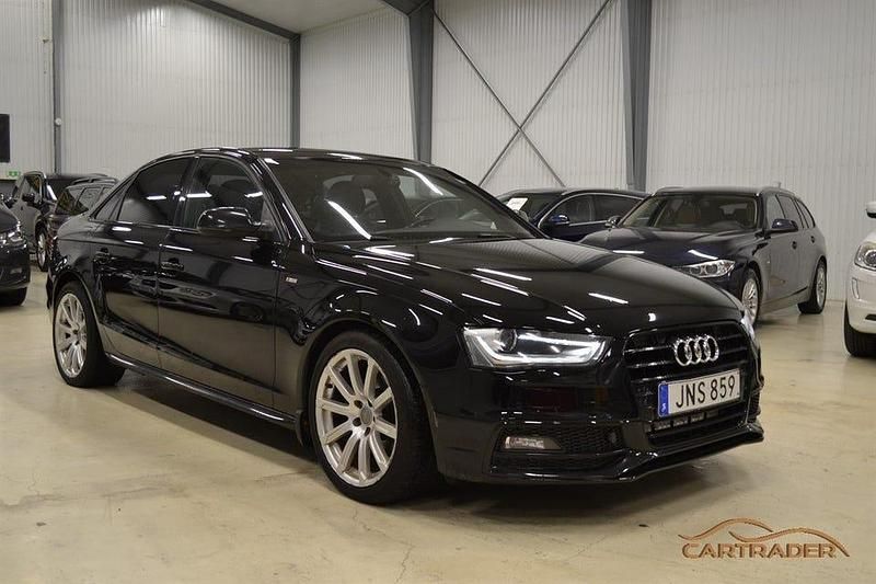 Svart Begagnad 2015 Audi A4 S-Line Sedan | 149 900 kr (Marknadspris) - Bild 1/4