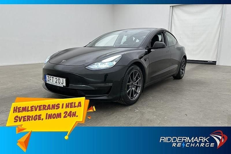 Svart Begagnad 2021 Tesla Model 3 Long Range AWD Sedan | 284 800 kr (Marknadspris) - Bild 1/3