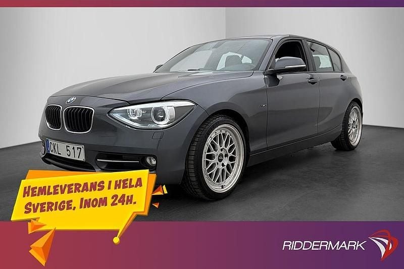 Grå Begagnad 2012 BMW 120 Sport Line Halvkombi | 99 800 kr (Marknadspris) - Bild 1/3