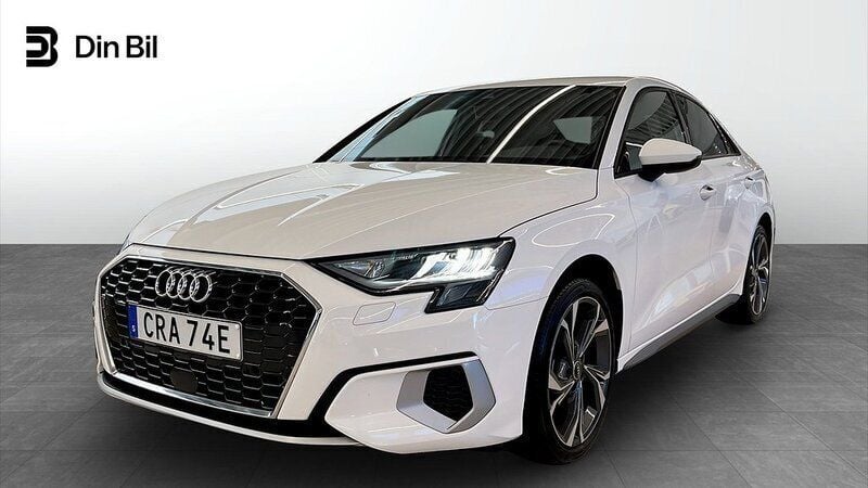 Vit Begagnad 2022 Audi A3 Advanced Plus Sedan | 279 000 kr (Marknadspris) - Bild 1/4