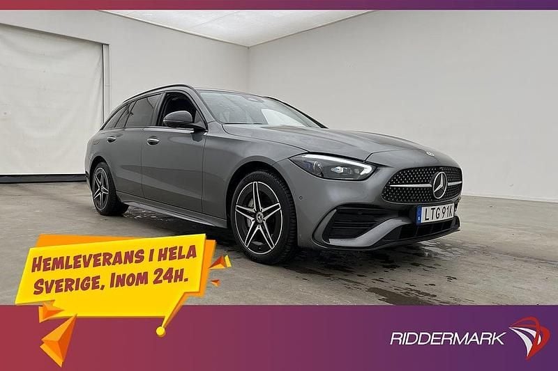 Grå Begagnad 2024 Mercedes C300e AMG Kombi | 474 800 kr (Marknadspris) - Bild 1/3