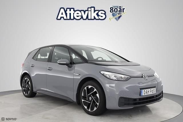 Grå Begagnad 2021 VW ID.3 Pro Performance Halvkombi | 229 900 kr (Bra pris) - Bild 1/4