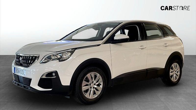 Vit (white) Begagnad 2019 Peugeot 3008 Active SUV | 209 900 kr (Marknadspris) - Bild 1/4