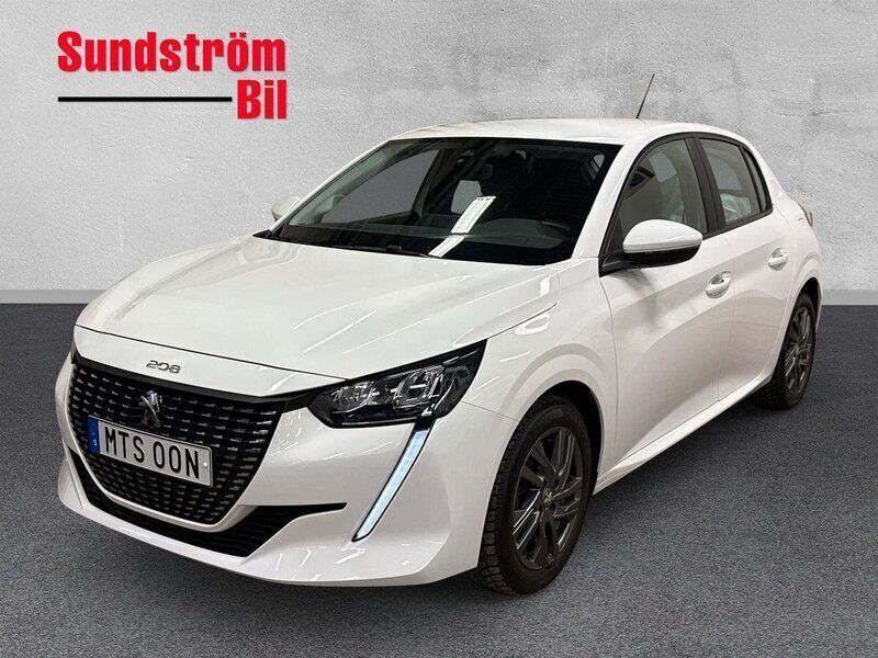 Vit Begagnad 2021 Peugeot 208 Active Halvkombi | 144 900 kr (Marknadspris) - Bild 1/3