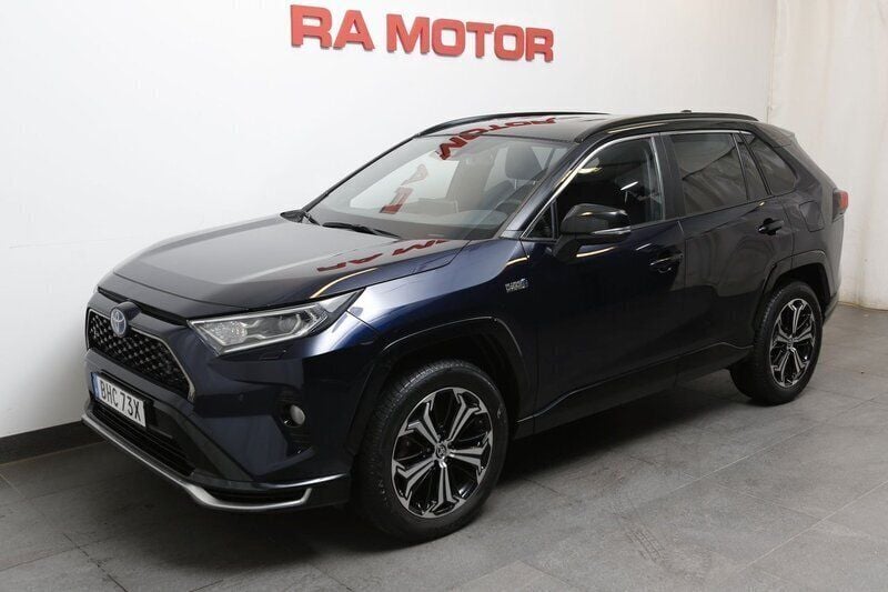 Blå (blå ) Begagnad 2021 Toyota RAV4 Hybrid Style SUV | 339 800 kr (Superpris) - Bild 1/3