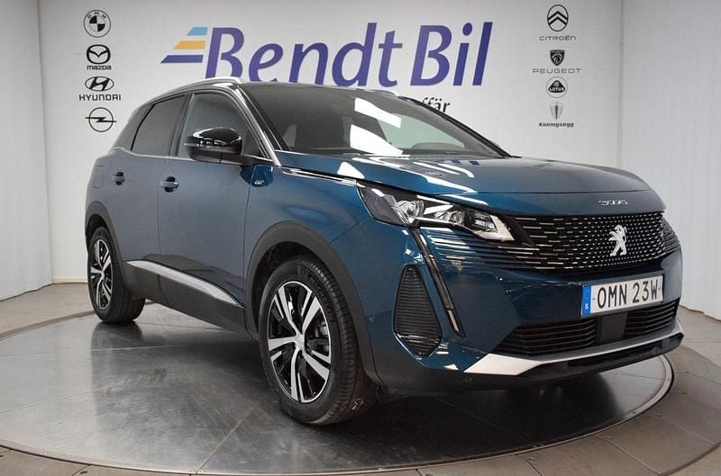 Blå Begagnad 2024 Peugeot 3008 GTi SUV | 289 500 kr (Marknadspris) - Bild 1/3