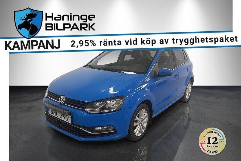 Blå Begagnad 2016 VW Polo Halvkombi | 99 900 kr (Marknadspris) - Bild 1/2