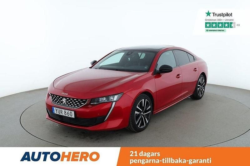 Ljusröd Begagnad 2018 Peugeot 508 GTi Sedan | 187 000 kr (Marknadspris) - Bild 1/4
