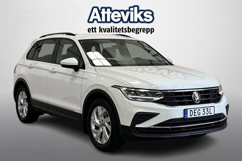 Vit Begagnad 2021 VW Tiguan SUV | 298 000 kr (Lite dyr) - Bild 1/4