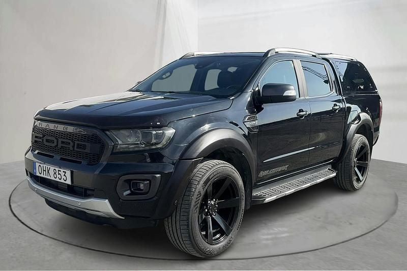Svart Begagnad 2021 Ford Ranger Wildtrack Pickup | 320 000 kr (Superpris) - Bild 1/4