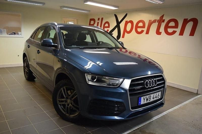 Blå Begagnad 2018 Audi Q3 SUV | 214 900 kr (Marknadspris) - Bild 1/4