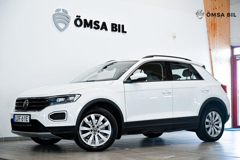 Vit Begagnad 2021 VW T-Roc SUV | 269 800 kr (Marknadspris) - Bild 1/4