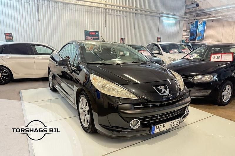 Svart Begagnad 2007 Peugeot 207 CC Cab | 54 900 kr (Marknadspris) - Bild 1/3