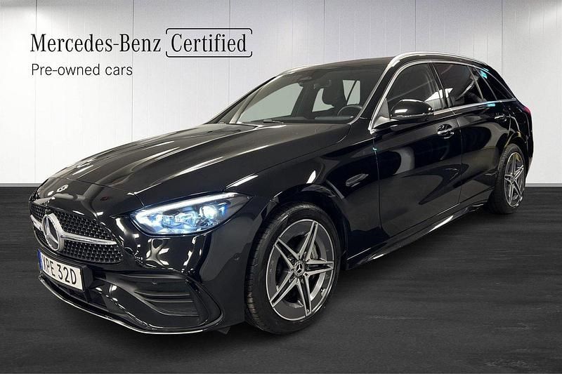 Svart Begagnad 2024 Mercedes C300e AMG Kombi | 519 000 kr (Superpris) - Bild 1/4