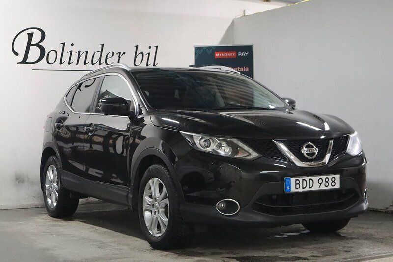 Svart Begagnad 2016 Nissan Qashqai SUV | 138 900 kr (Marknadspris) - Bild 1/4