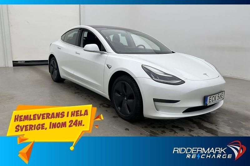 Vit Begagnad 2019 Tesla Model 3 Long Range AWD Sedan | 229 800 kr (Bra pris) - Bild 1/3