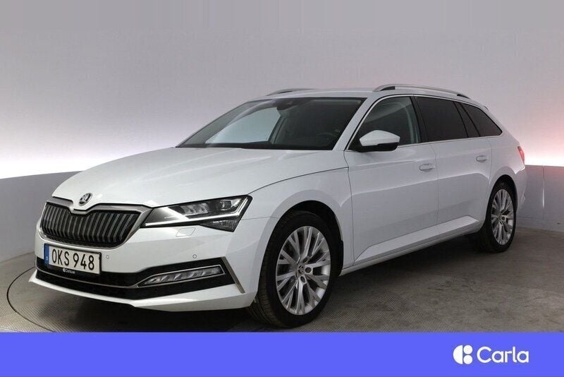 Vit Begagnad 2022 Skoda Superb Business Line Kombi | 264 900 kr (Bra pris) - Bild 1/4