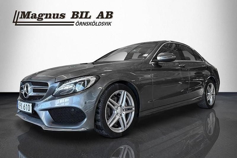 Grå Begagnad 2017 Mercedes C220 AMG line Sedan | 239 900 kr (Marknadspris) - Bild 1/4